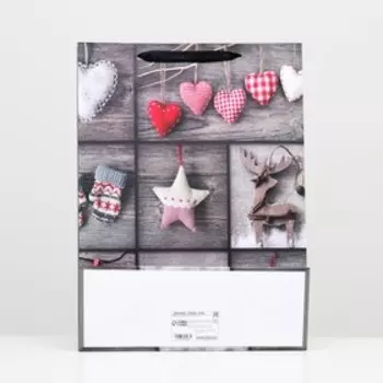 Пакет ламинированный "Новогодние картинки" 32 х 42 х 12