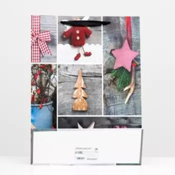 Пакет ламинированный "Новогодние картинки" 32 х 42 х 12