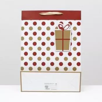 Пакет ламинированный, "Новогодние кружки" 31 x 42 x 12 см