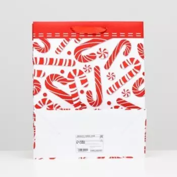 Пакет ламинированный "Новогодние леденцы" 26 x 32 x 12