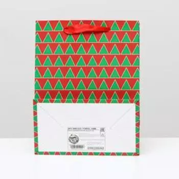 Пакет ламинированный, "Новогодняя геометрия" 18 x 23 x 10 см