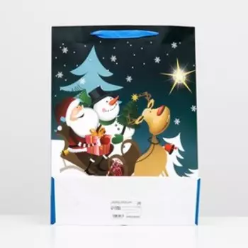 Пакет ламинированный "Новогодняя команда" 32 х 42 х 12