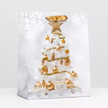 Пакет ламинированный, "Новогодняя ёлка" 18 x 23 x 10 см