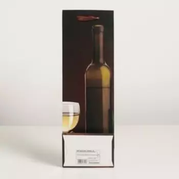 Пакет ламинированный под бутылку, 12 х 9 х 36 см