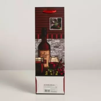 Пакет ламинированный под бутылку, 12 х 9 х 36 см