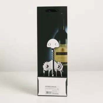 Пакет ламинированный под бутылку, 12 х 9 х 36 см