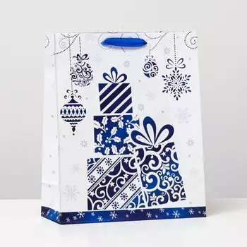 Пакет ламинированный "Подарки" 26 x 32 x 12