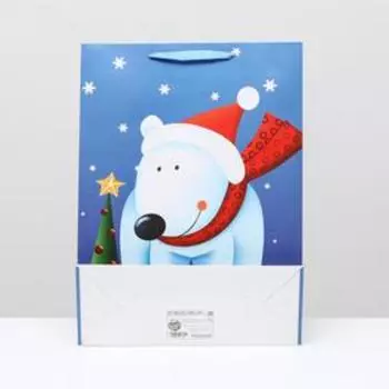 Пакет ламинированный "Полярный мишка", 31 x 42 x 12 см