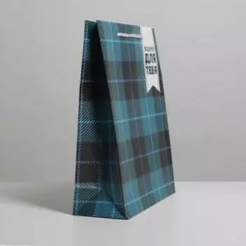 Пакет подарочный ламинированный, упаковка, «Real man», ML 21 х 25 х 8 см