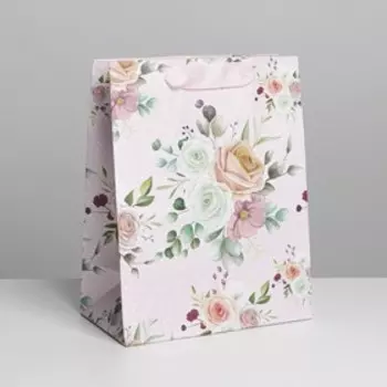 Пакет подарочный ламинированный, упаковка, «8 марта», MS 18 х 23 х 10 см