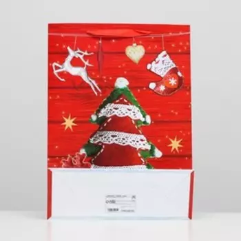 Пакет ламинированный "Рождественский хендмейд" 32 х 42 х 12