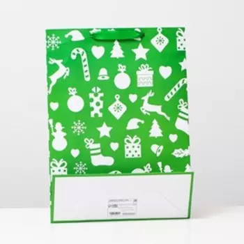 Пакет ламинированный "Рождественский переполох" 31 х 42 х 12 см