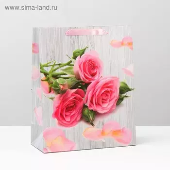 Пакет ламинированный "Розы" 26x32x12