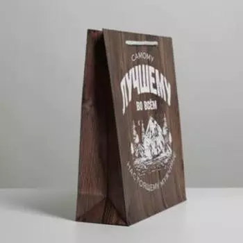 Пакет подарочный ламинированный, упаковка, «Самому лучшему во всём», ML 21 х 25 х 8 см