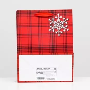 Пакет ламинированный "Скандинавская клетка" 18 х 23 х 10