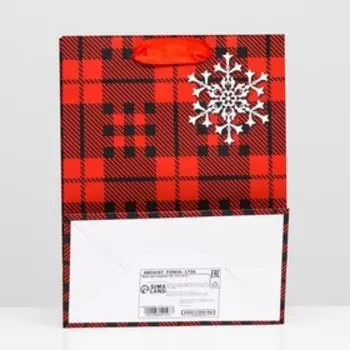 Пакет ламинированный "Скандинавская клетка" 18 х 23 х 10