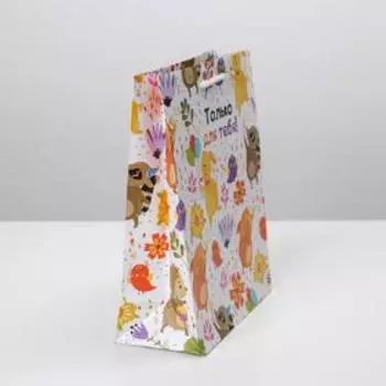 Пакет подарочный ламинированный, упаковка, «Только для тебя », MS 18 х 23 х 8 см