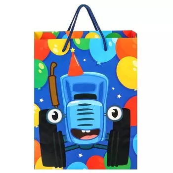 Пакет подарочный «Поздравляем!»,18х23х11.5 см, упаковка, Синий трактор