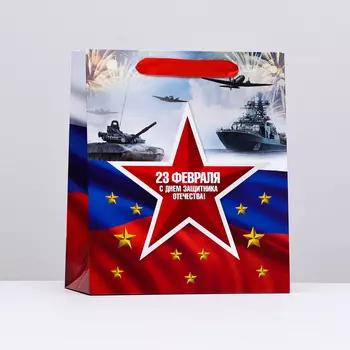 Пакет ламинированный вертикальный «23 февраля», 232711.5 см