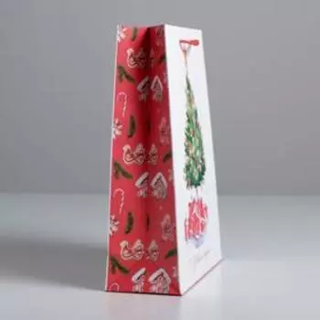 Пакет ламинированный вертикальный «Акварельный Новый год», ML 23 × 27 × 8 см