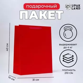 Пакет ламинированный вертикальный «Красный», L 314014 см