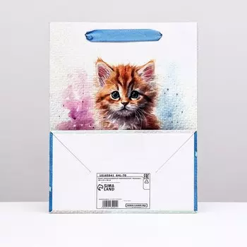 Пакет ламинированный вертикальный «Котенок», 182310 см