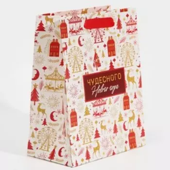 Пакет ламинированный вертикальный «Краски Нового Года», MS 18 23 10 см