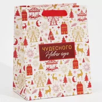 Пакет ламинированный вертикальный «Краски Нового Года», MS 18 23 10 см