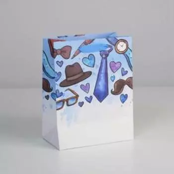 Пакет подарочный ламинированный вертикальный, упаковка, «Лучшему папе», MS 18 х 23 х 10 см