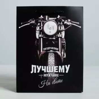 Пакет ламинированный вертикальный «Лучшему во всем мужчине», MS 18 × 23 × 8 см