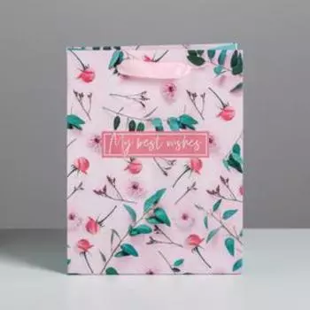 Пакет ламинированный вертикальный My best wishes, MS 18 × 23 × 10 см