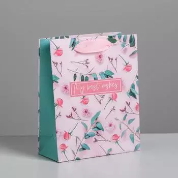 Пакет ламинированный вертикальный «My best wishes», S 12 15 5,5 см
