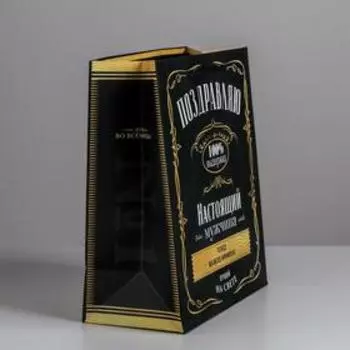 Пакет ламинированный вертикальный «Настоящий мужчина», ML 23 27 11,5 см