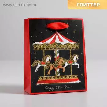 Пакет ламинированный вертикальный «New Year», S 12 × 15 × 5.5 см