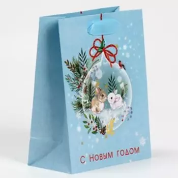 Пакет подарочный новогодний ламинированный «Нежность», 12 х 15 х 5,5 см
