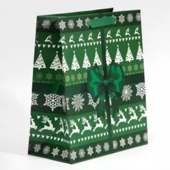 Пакет ламинированный вертикальный «Новогодний подарок», ML 27 23 11,5 см