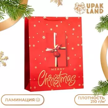 Пакет подарочный ламинированный вертикальный «Новогодний подарок», XL 435515 .