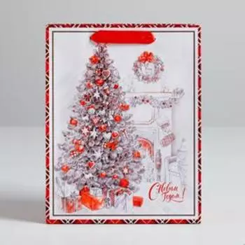 Пакет ламинированный вертикальный «Новогодний уют», MS 18 x 23 × 8 см