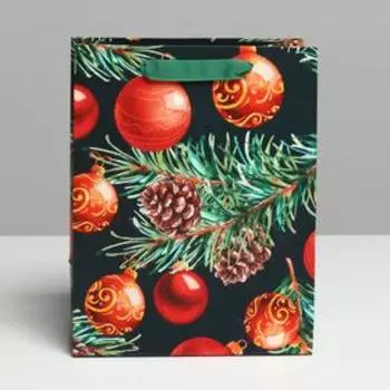 Пакет ламинированный вертикальный «Новогодняя ночь», MS 18 × 23 × 10 см