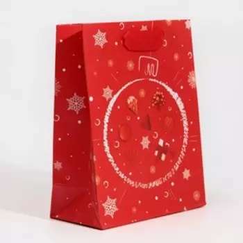 Пакет ламинированный вертикальный «Новогодняя заря», 12 × 15 × 5,5 см