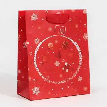 Пакет ламинированный вертикальный «Новогодняя заря», 12 × 15 × 5,5 см