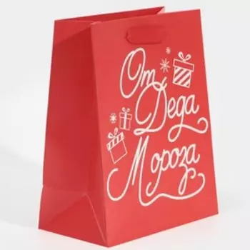 Пакет ламинированный вертикальный «От Деда Мороза», MS 18 × 23 × 10 см