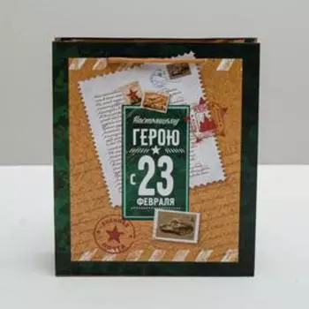 Пакет ламинированный вертикальный «Почетному герою», 23 × 27 × 8 см