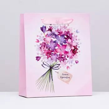 Пакет ламинированный вертикальный «Романтичный букет», 21258 см