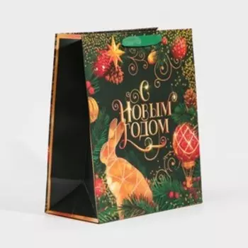 Пакет ламинированный вертикальный «С Новым годом», ML 23 × 27 × 11,5 см