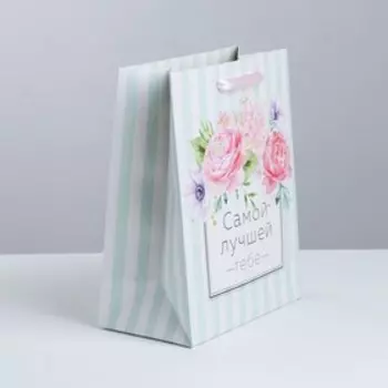 Пакет ламинированный вертикальный «Самой лучшей тебе», MS 18 × 23 × 10 см, ручка МИКС