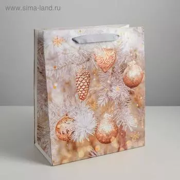 Пакет ламинированный вертикальный «Снежная зима», ML 23 × 27 × 11,5 см