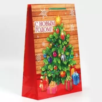 Пакет подарочный новогодний ламинированный «В кругу семьи», L 28 х 38 х 9 см