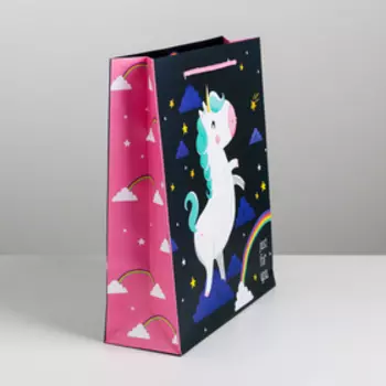 Пакет подарочный ламинированный вертикальный, упаковка, «Время волшебства», ML 23 х 27 х 8 см