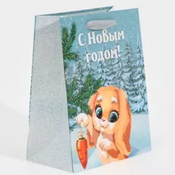 Пакет ламинированный вертикальный «Зайка в лесу», MS 18 × 23 × 10 см